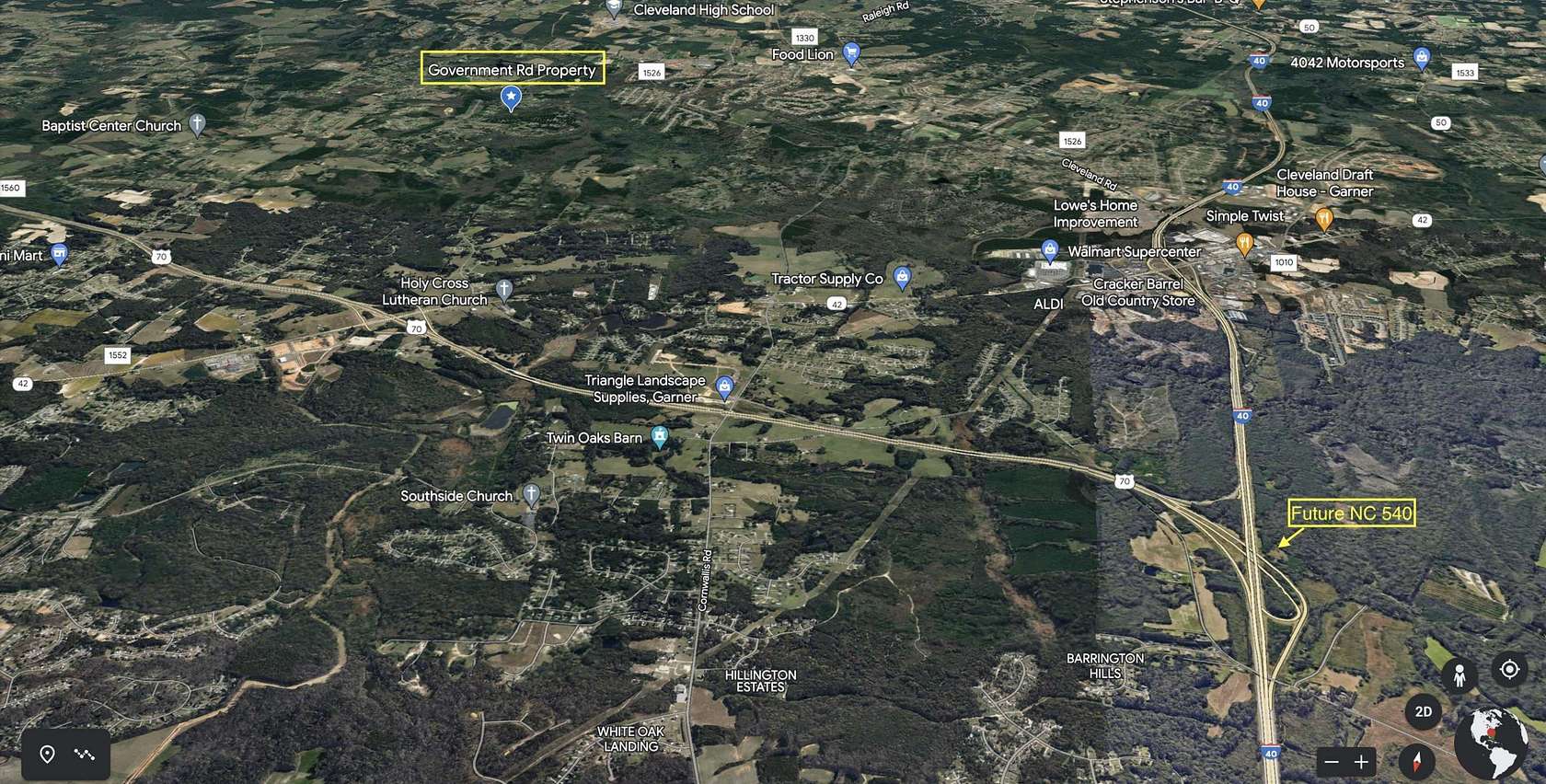 72.4 Acres of Land for Sale in Clayton, North Carolina