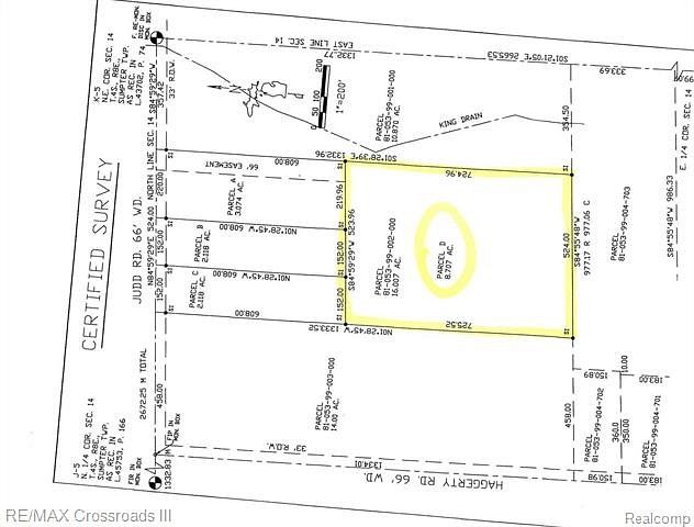 8.7 Acres of Residential Land for Sale in Belleville, Michigan