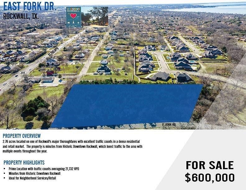 2.76 Acres of Commercial Land for Sale in Rockwall, Texas