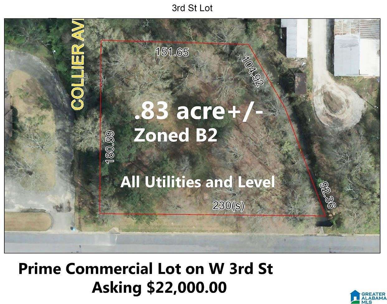0.83 Acres of Commercial Land for Sale in Sylacauga, Alabama