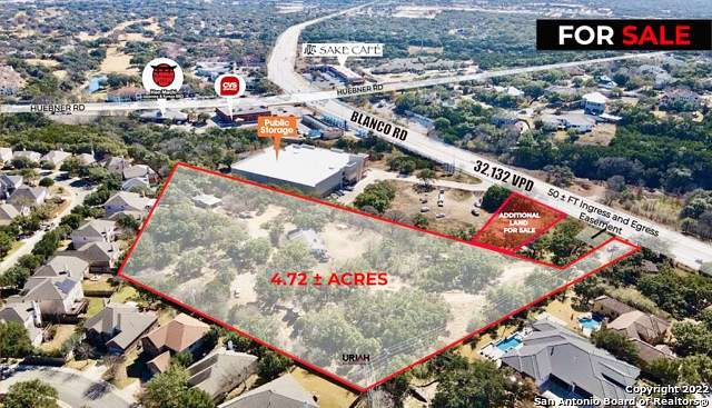 4.72 Acres of Commercial Land for Sale in San Antonio, Texas