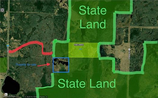 40 Acres of Recreational Land for Sale in Fine Lakes Township, Minnesota