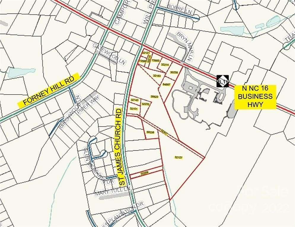19.9 Acres of Commercial Land for Sale in Denver, North Carolina