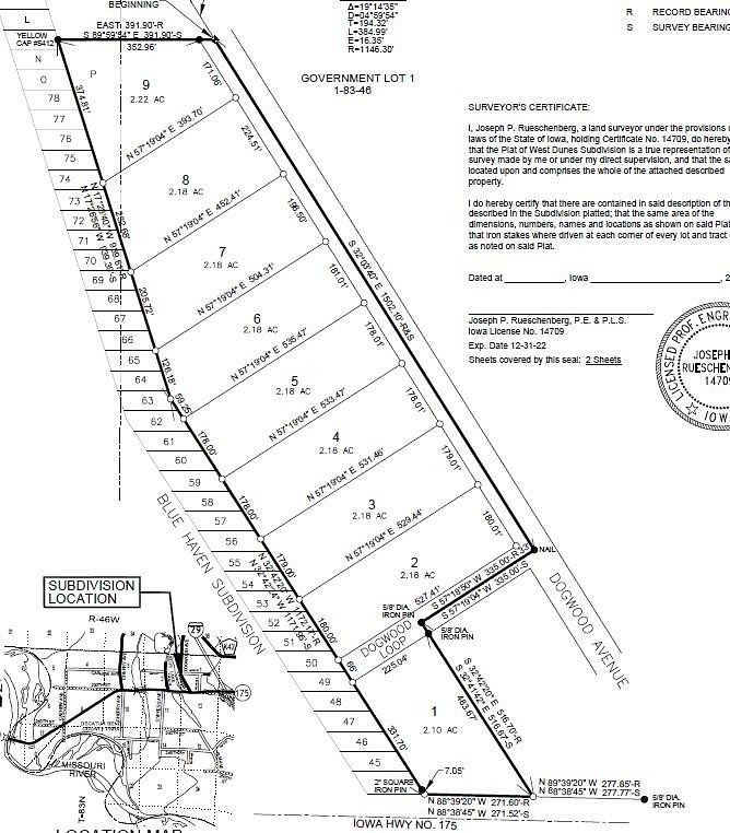 2.1 Acres of Residential Land for Sale in Onawa, Iowa