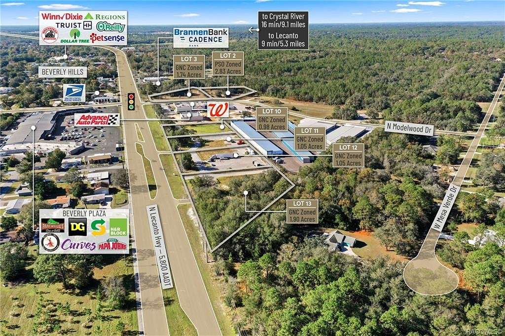 1.7 Acres of Commercial Land for Sale in Beverly Hills, Florida