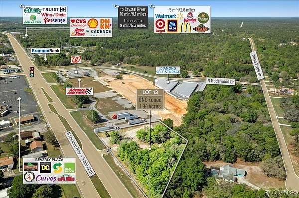 2 Acres of Commercial Land for Sale in Beverly Hills, Florida