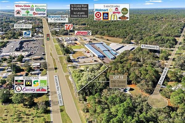 2 Acres of Commercial Land for Sale in Beverly Hills, Florida