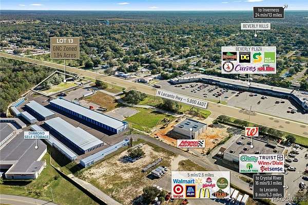 2 Acres of Commercial Land for Sale in Beverly Hills, Florida