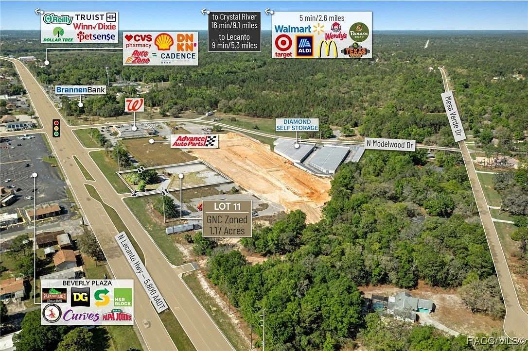 1.17 Acres of Commercial Land for Sale in Beverly Hills, Florida