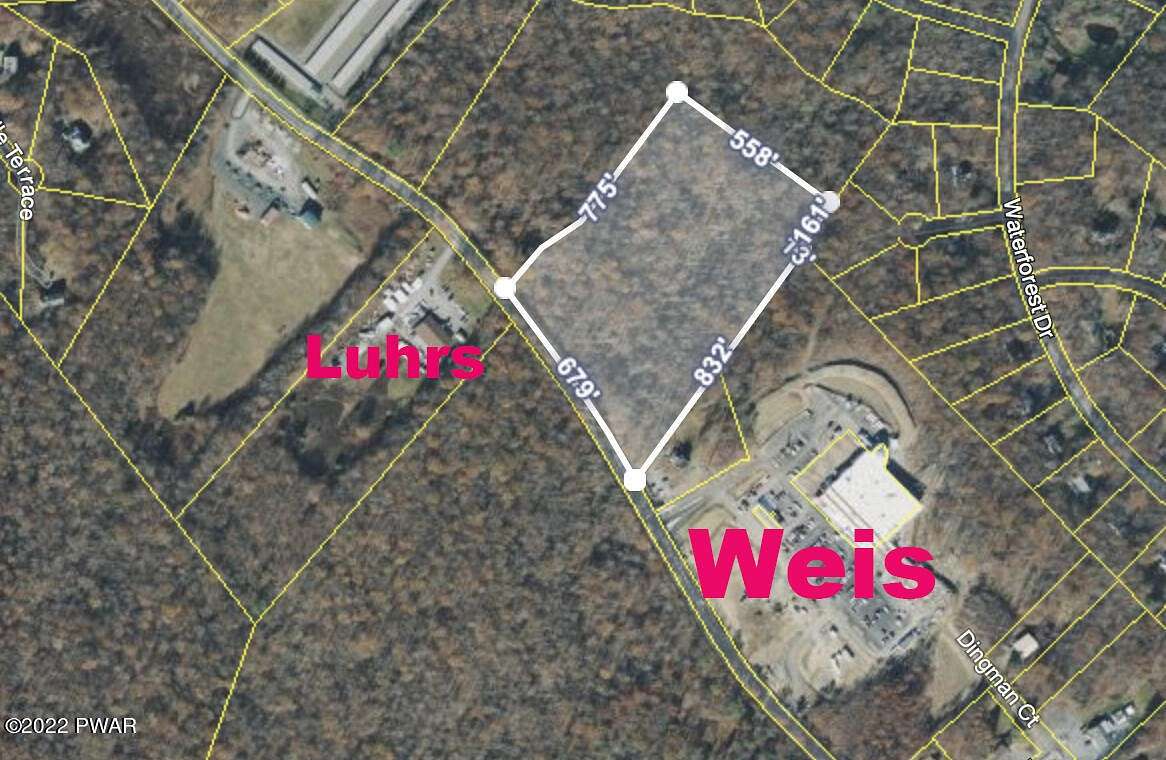 14.5 Acres of Commercial Land for Sale in Dingmans Ferry, Pennsylvania