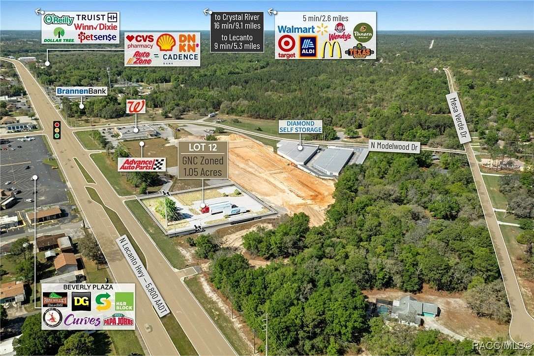 1.17 Acres of Commercial Land for Sale in Beverly Hills, Florida