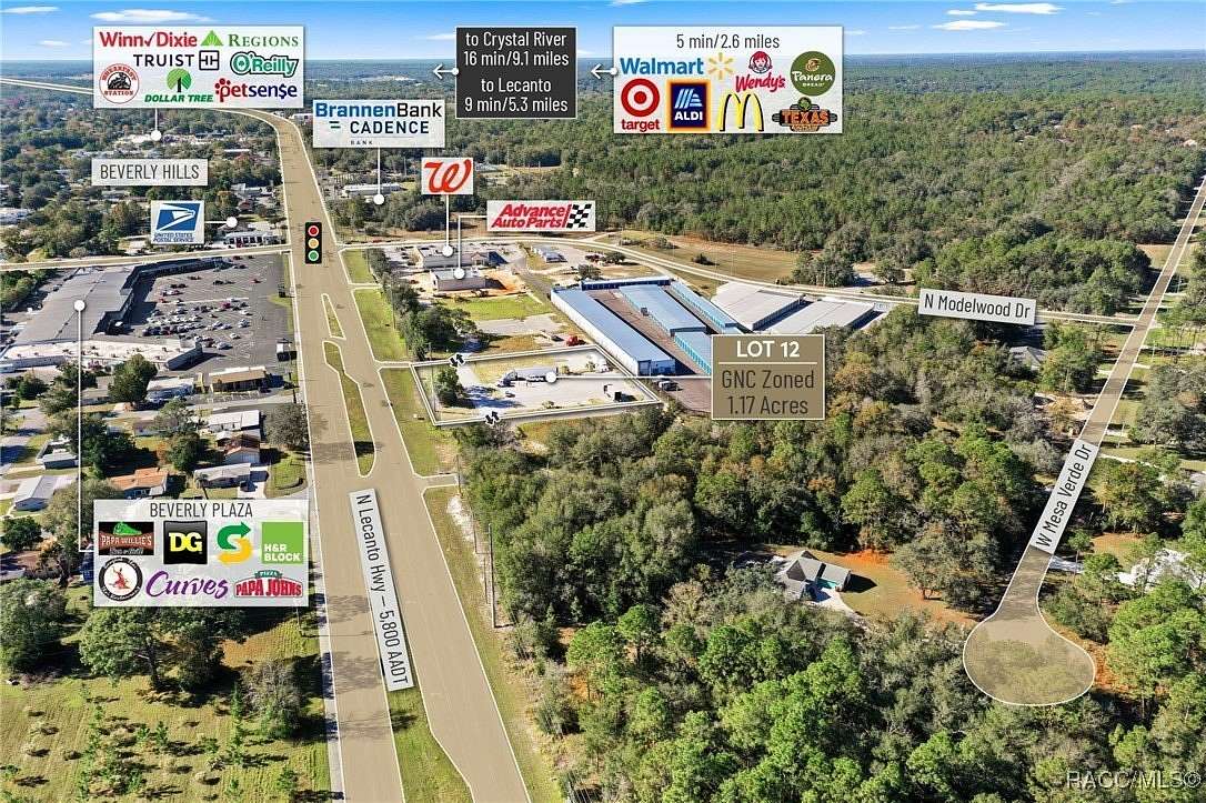 1.17 Acres of Commercial Land for Sale in Beverly Hills, Florida