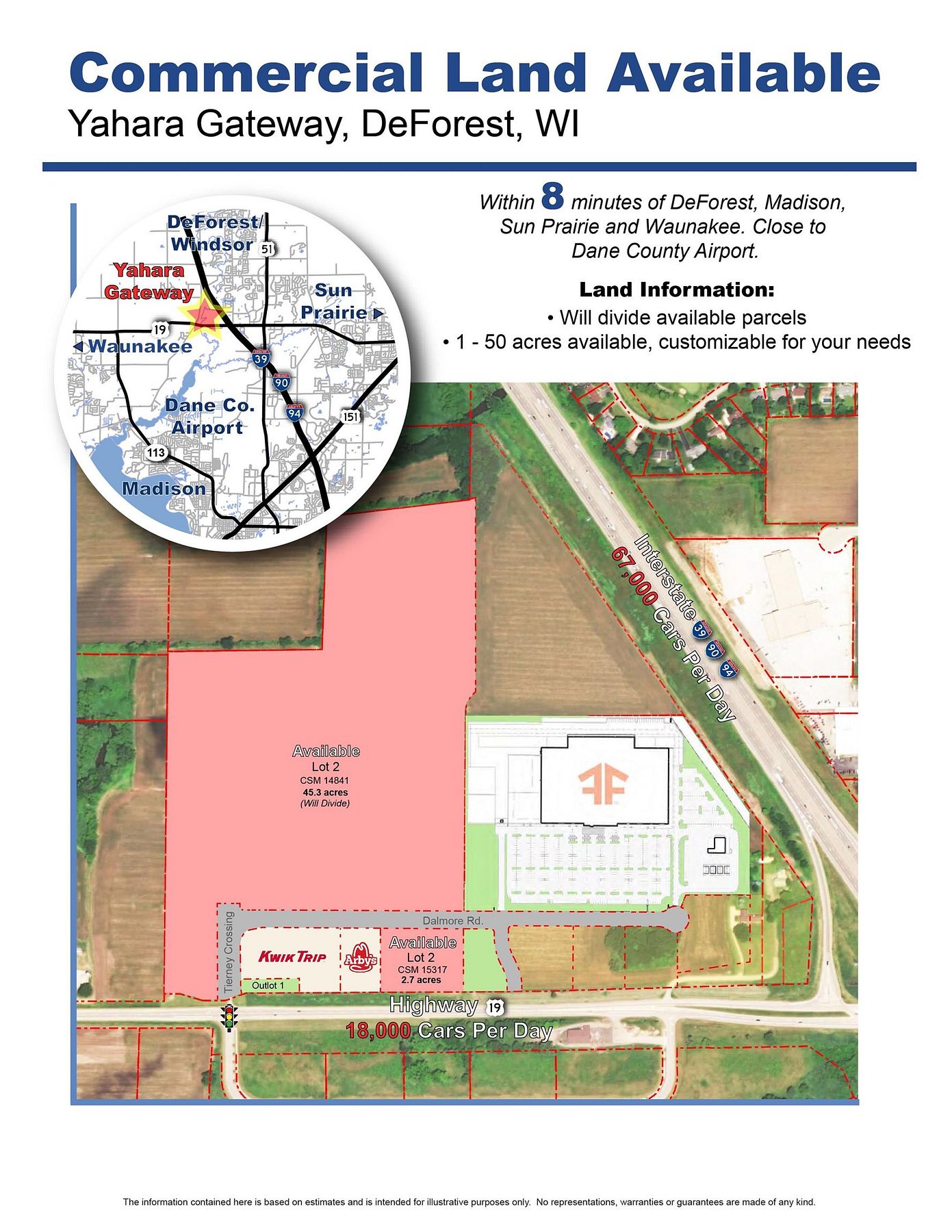 1 Acre of Commercial Land for Sale in DeForest, Wisconsin
