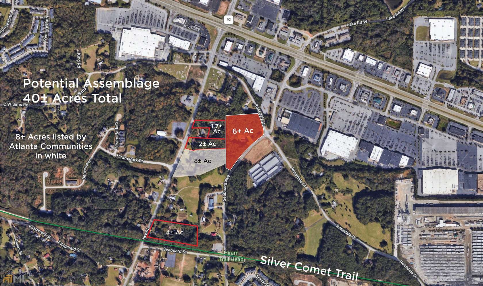 6.8 Acres of Commercial Land for Sale in Hiram, Georgia
