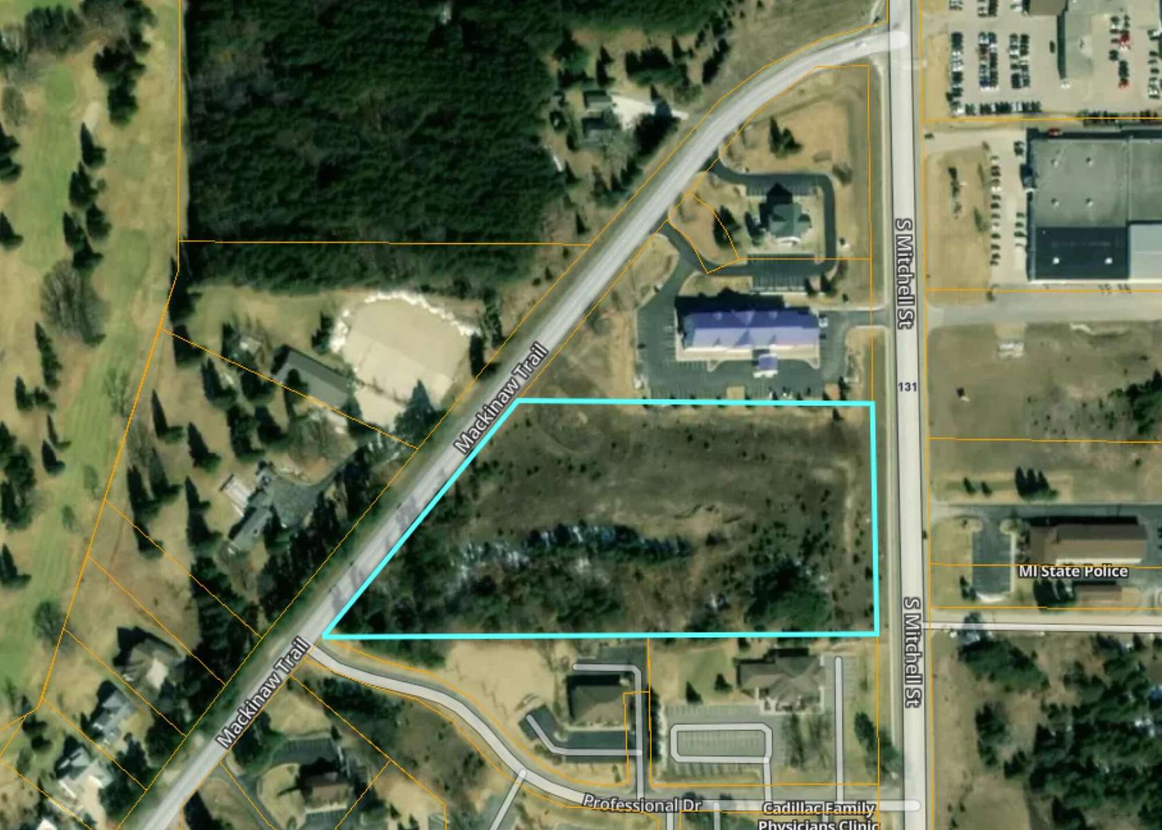 8.7 Acres of Commercial Land for Sale in Cadillac, Michigan