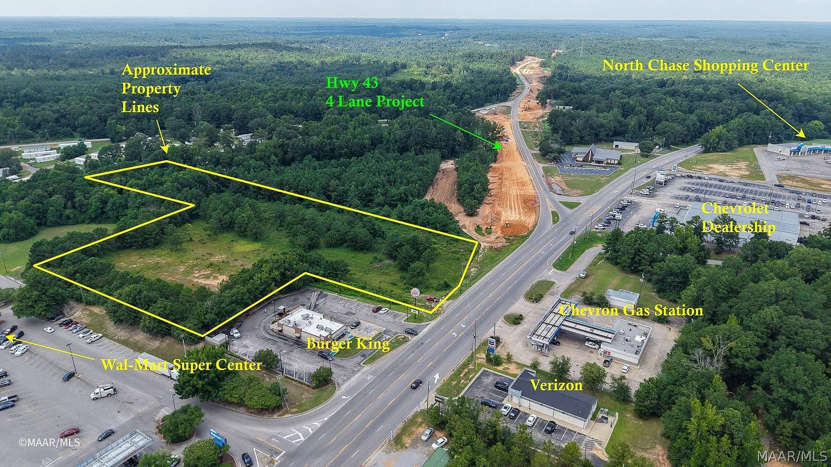 6.9 Acres of Commercial Land for Sale in Thomasville, Alabama