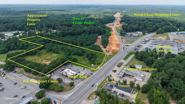 6.9 Acres of Commercial Land for Sale in Thomasville, Alabama