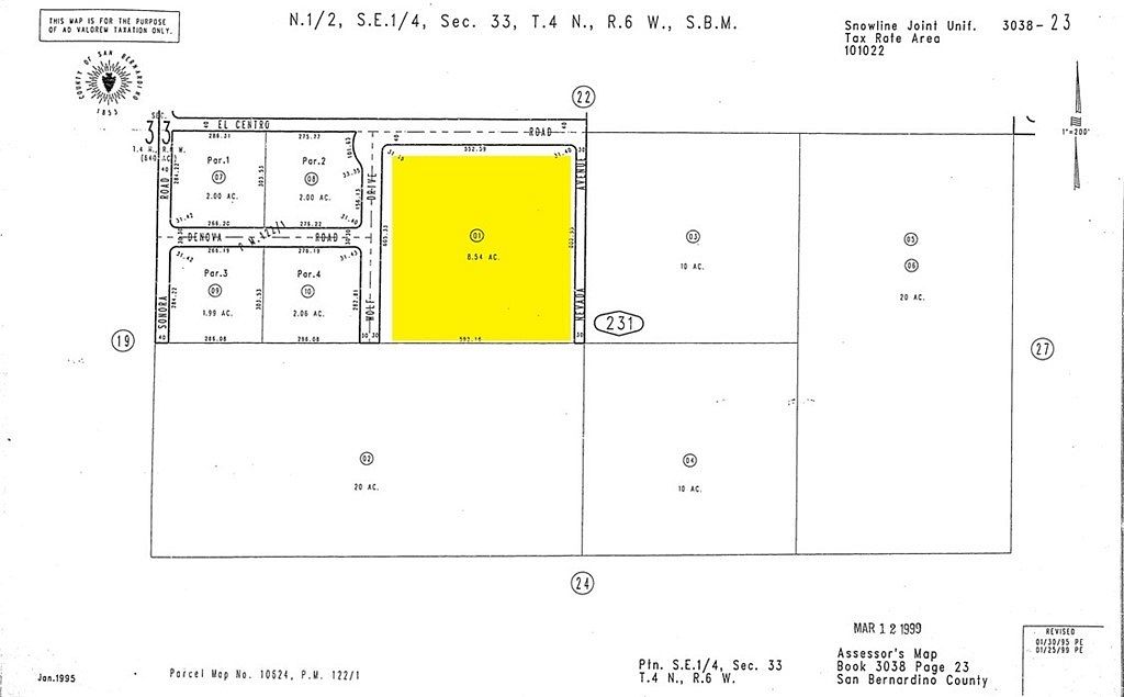 8.5 Acres of Land for Sale in Phelan, California