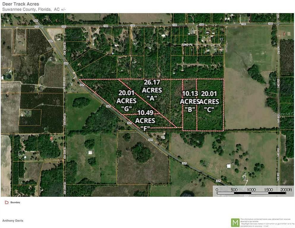 20 Acres of Land for Sale in Live Oak, Florida