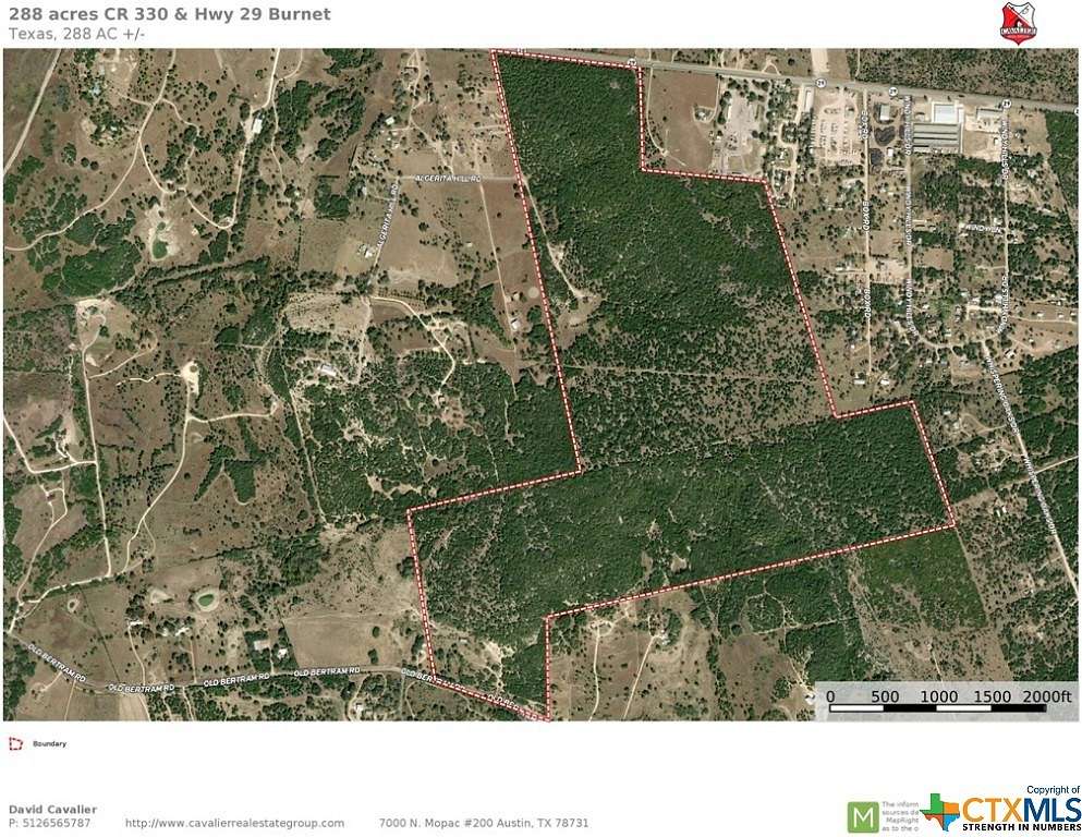 288 Acres of Agricultural Land for Sale in Burnet, Texas