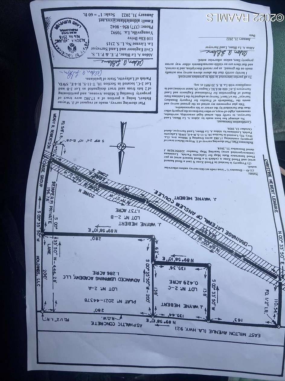 12.1 Acres of Commercial Land for Sale in Youngsville, Louisiana