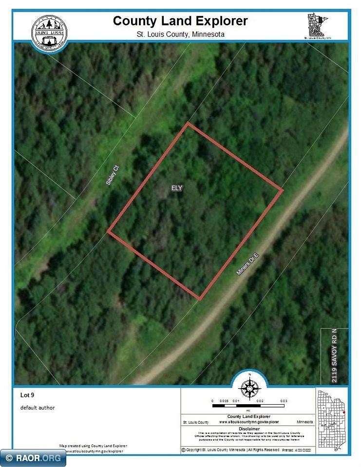 0.8 Acres of Residential Land for Sale in Ely, Minnesota