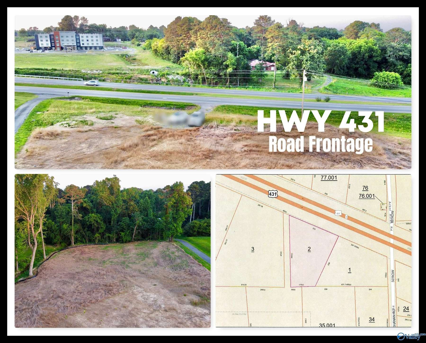 2.5 Acres of Commercial Land for Sale in Albertville, Alabama