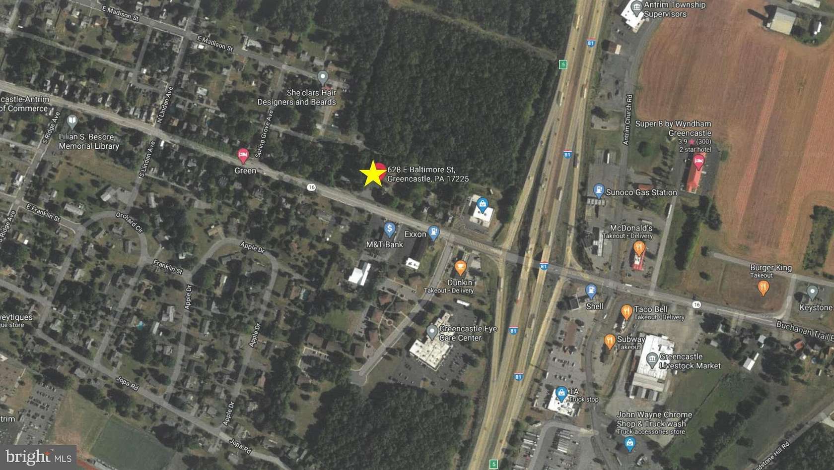 2 Acres of Improved Commercial Land for Sale in Greencastle, Pennsylvania