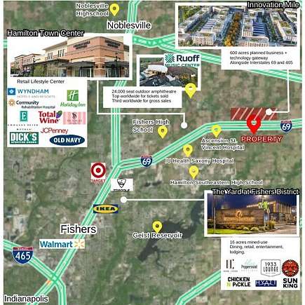 16.8 Acres of Mixed-Use Land for Sale in Fishers, Indiana