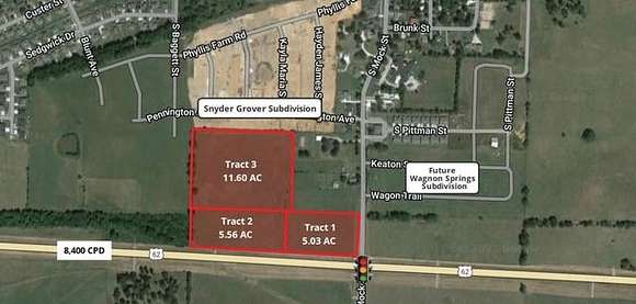 5 Acres of Commercial Land for Sale in Prairie Grove, Arkansas
