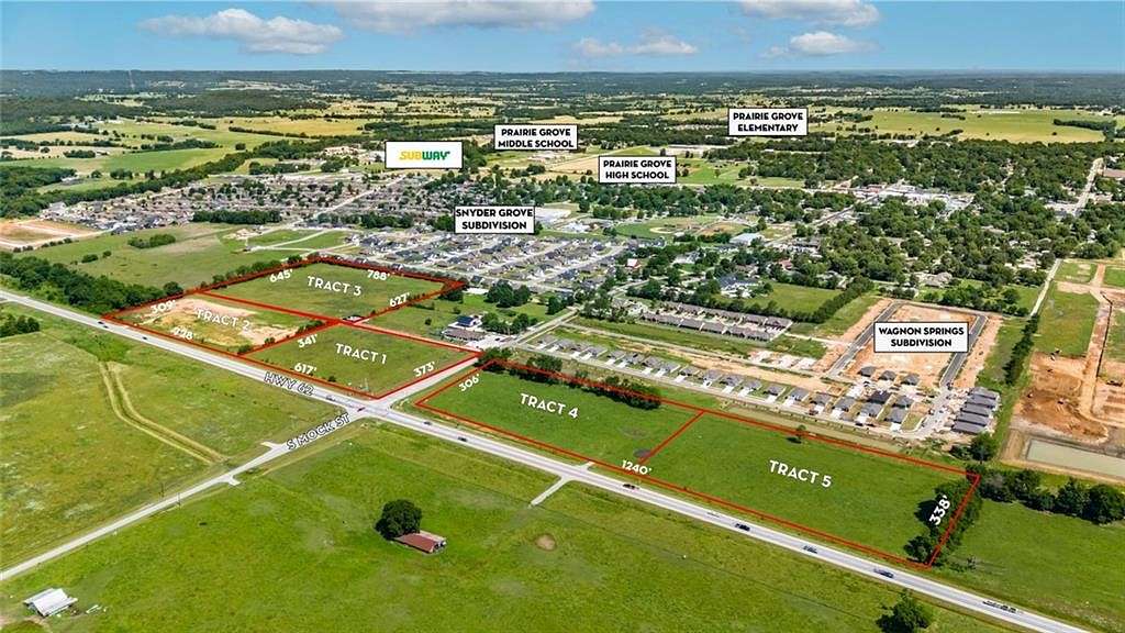 5.56 Acres of Mixed-Use Land for Sale in Prairie Grove, Arkansas