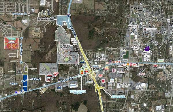 13.6 Acres of Mixed-Use Land for Sale in Fayetteville, Arkansas