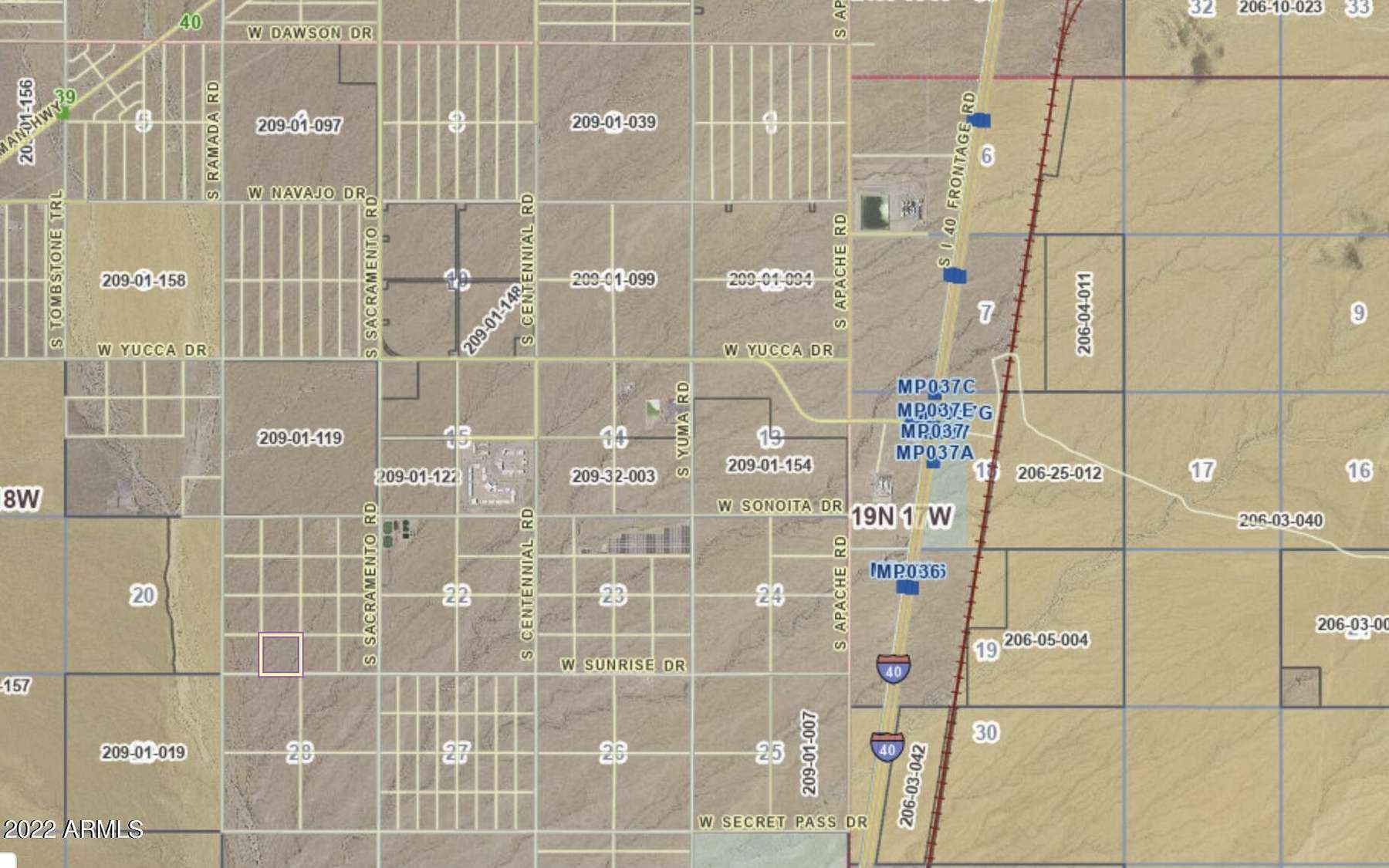 39.9 Acres of Commercial Land for Sale in Golden Valley, Arizona