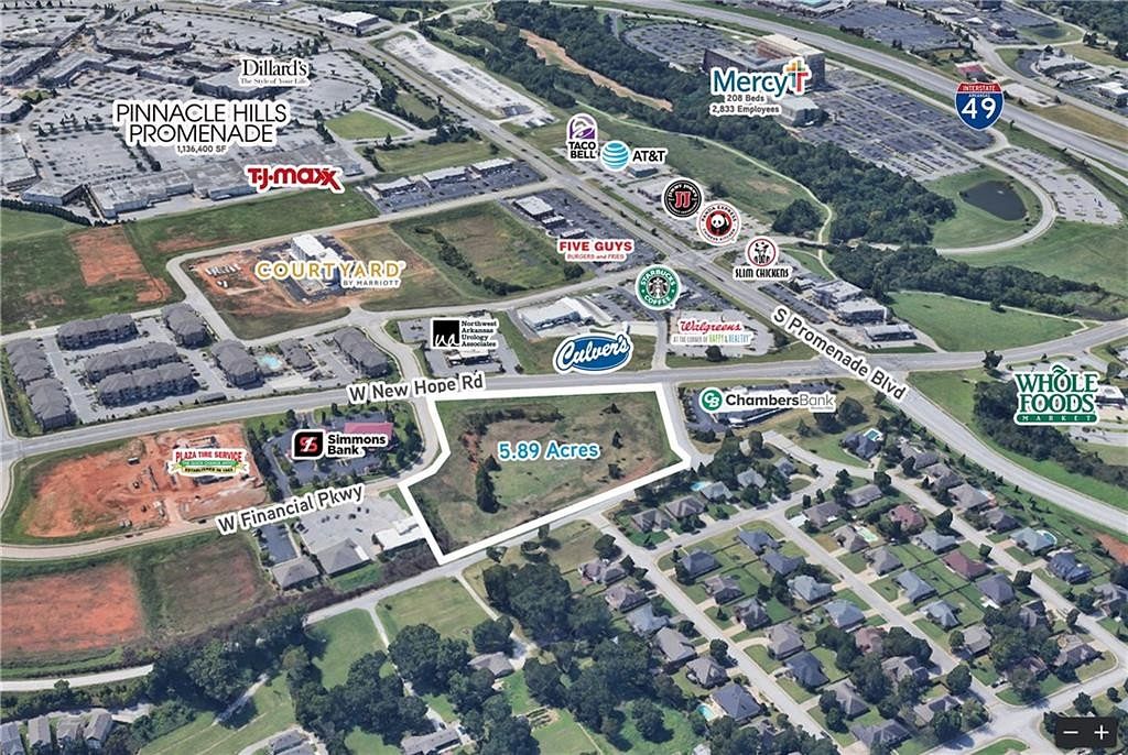 5.9 Acres of Commercial Land for Sale in Rogers, Arkansas