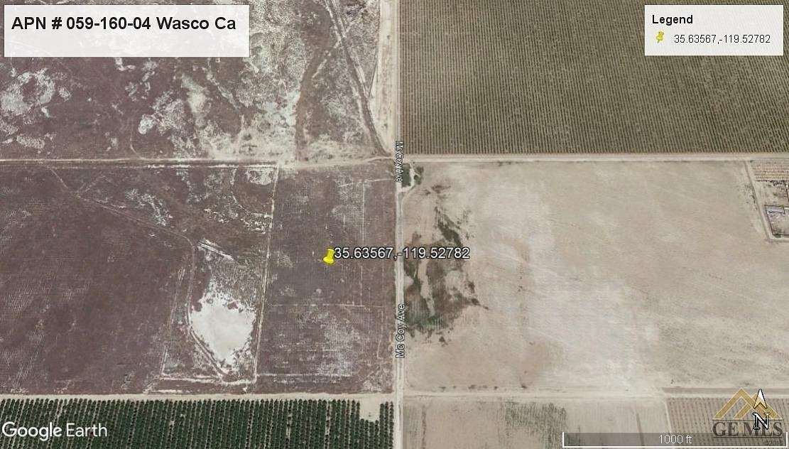 19.1 Acres of Agricultural Land for Sale in Wasco, California