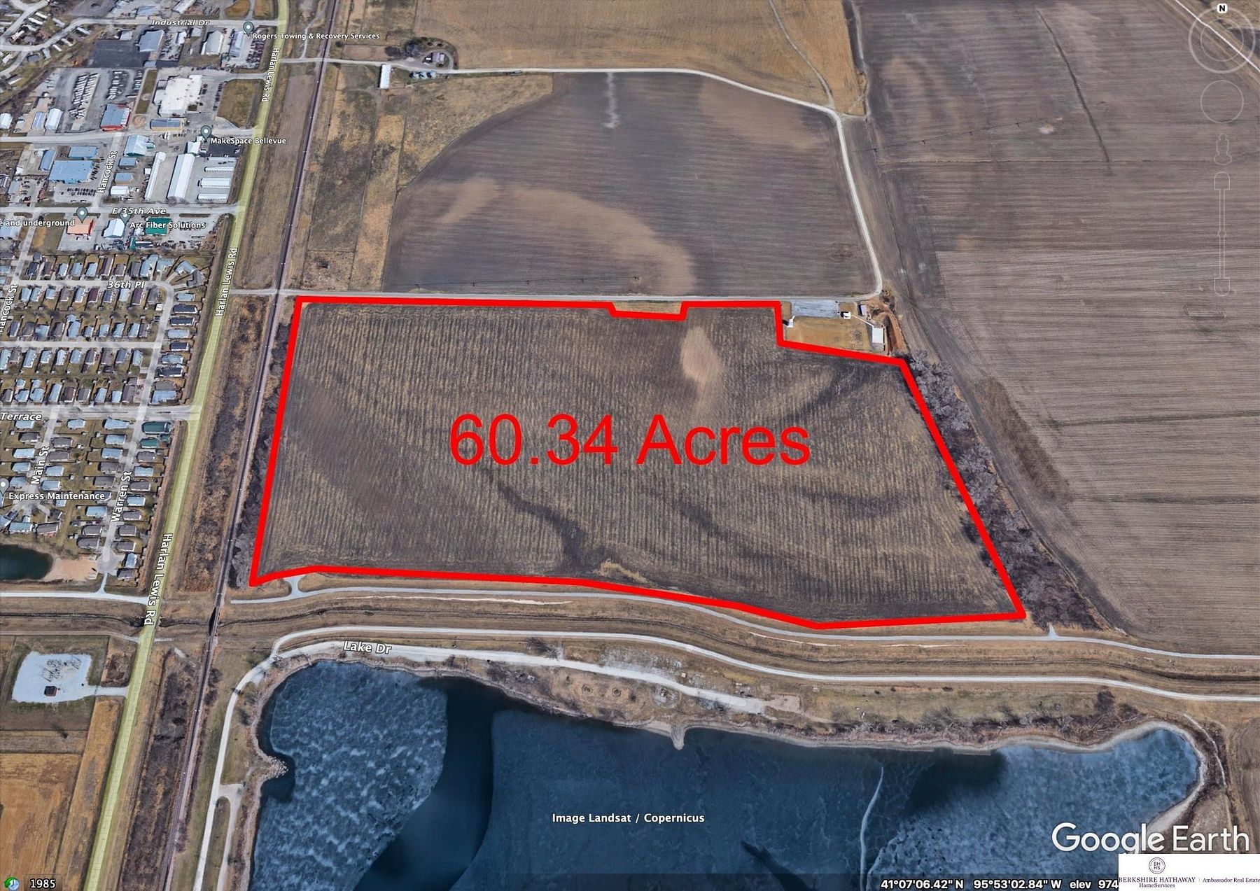 60.3 Acres of Agricultural Land for Sale in Bellevue, Nebraska