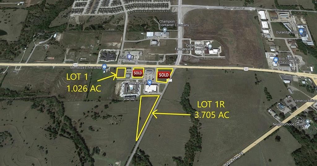 3.7 Acres of Commercial Land for Sale in Farmersville, Texas