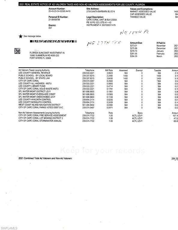 0.14 Acres of Residential Land for Sale in Cape Coral, Florida