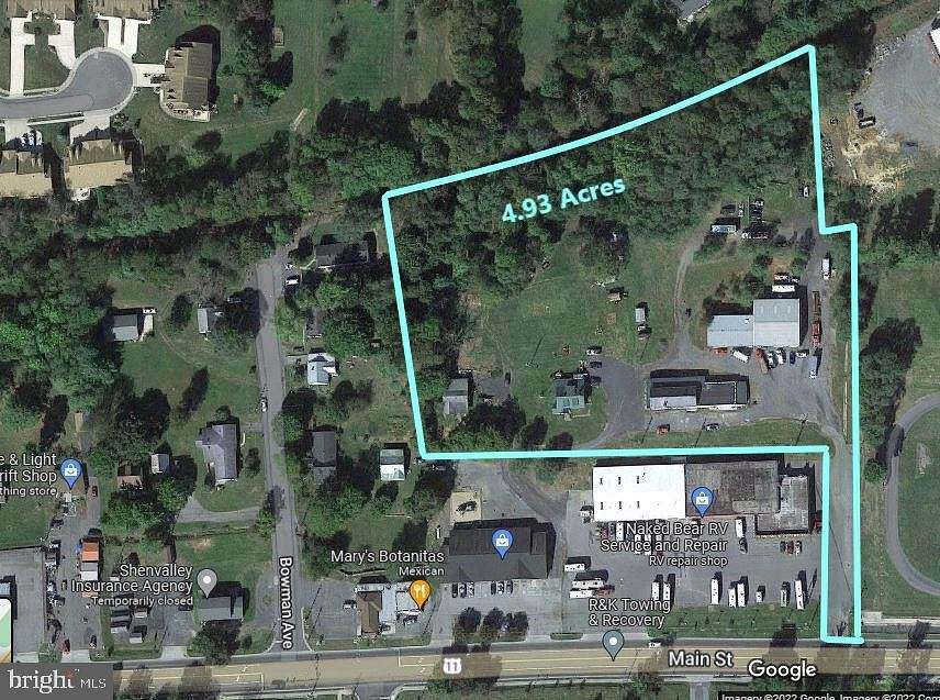 4.9 Acres of Commercial Land for Sale in Woodstock, Virginia
