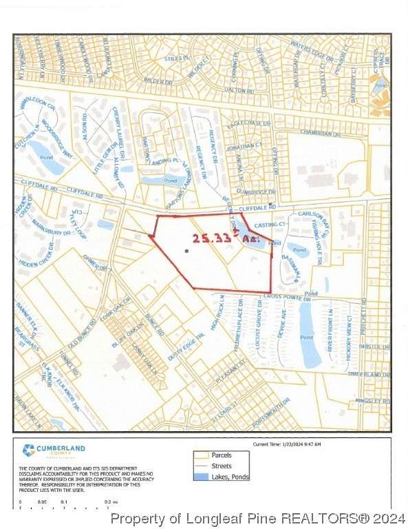 25.3 Acres of Land for Sale in Fayetteville, North Carolina