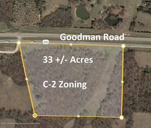 33 Acres of Commercial Land for Sale in Byhalia, Mississippi
