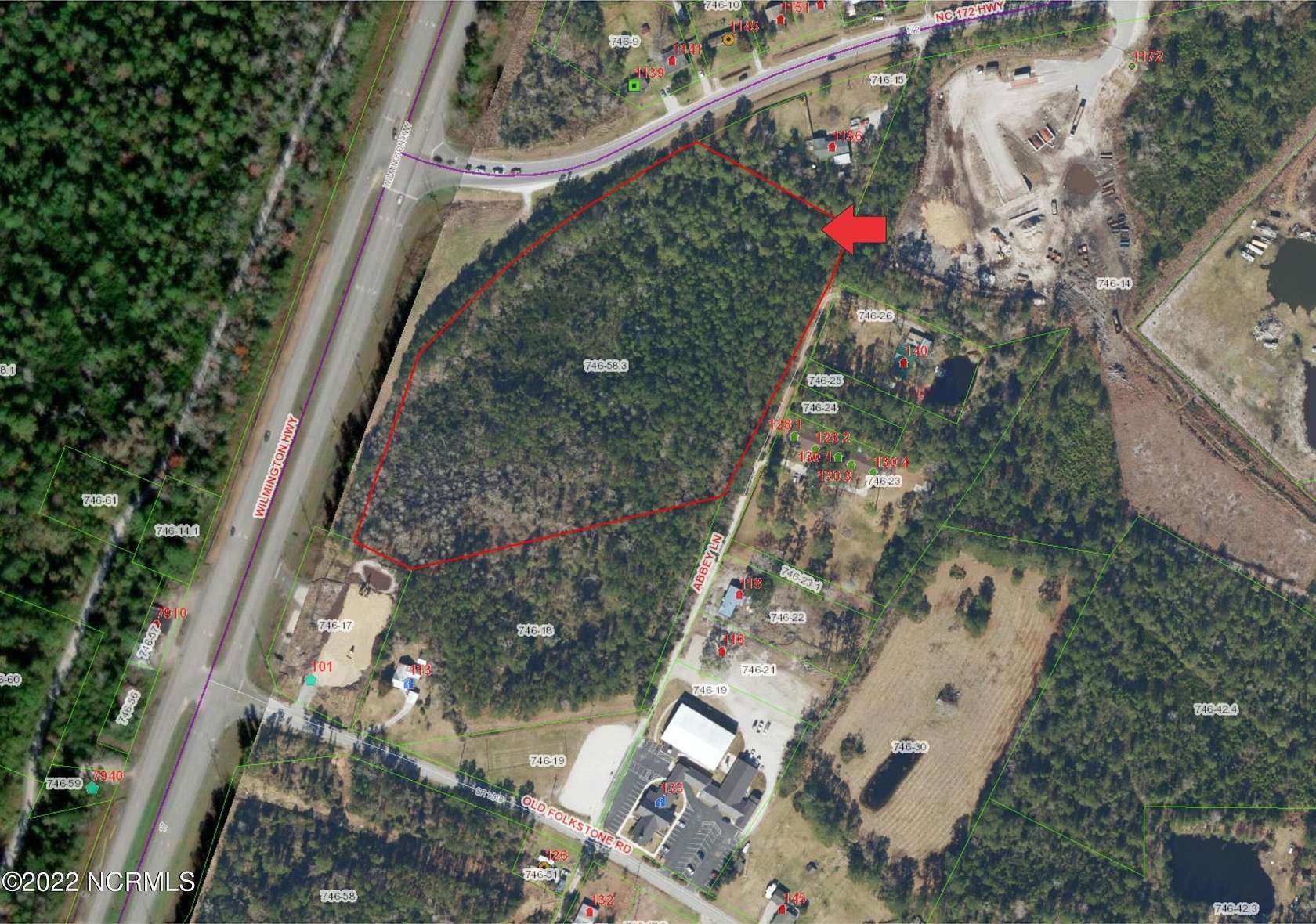 9.75 Acres of Commercial Land for Sale in Holly Ridge, North Carolina