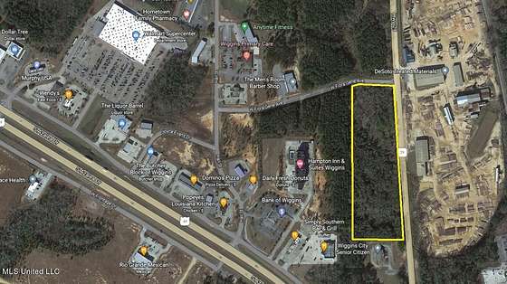 8.7 Acres of Commercial Land for Sale in Wiggins, Mississippi