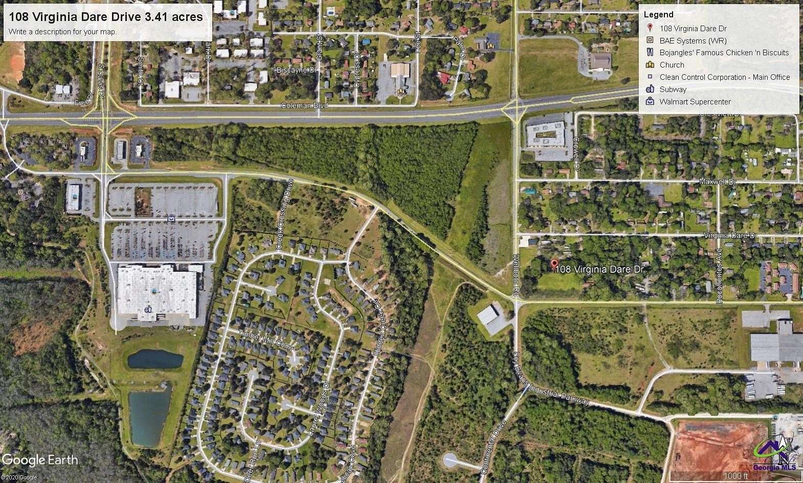3.4 Acres of Land for Sale in Warner Robins, Georgia