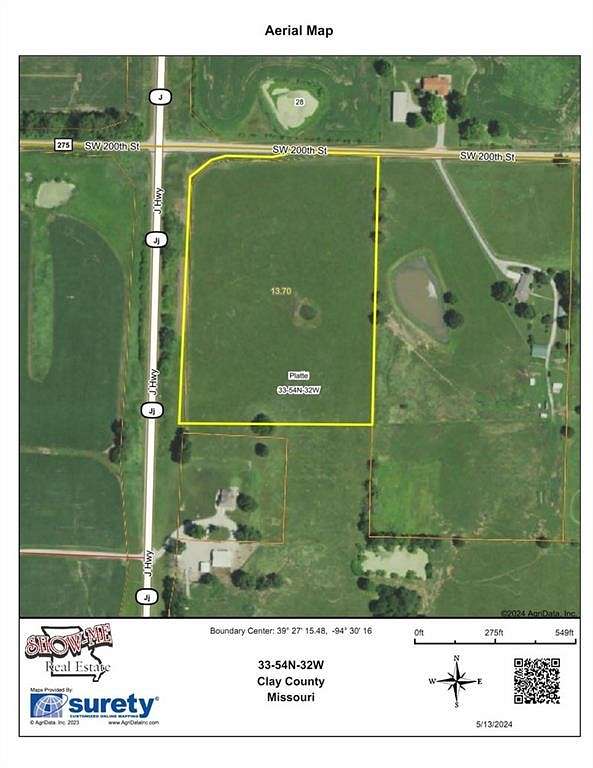 13.7 Acres of Land for Sale in Trimble, Missouri