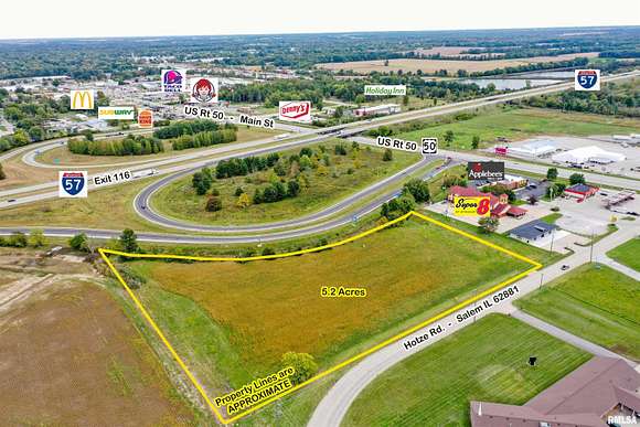 5.2 Acres of Commercial Land for Sale in Salem, Illinois