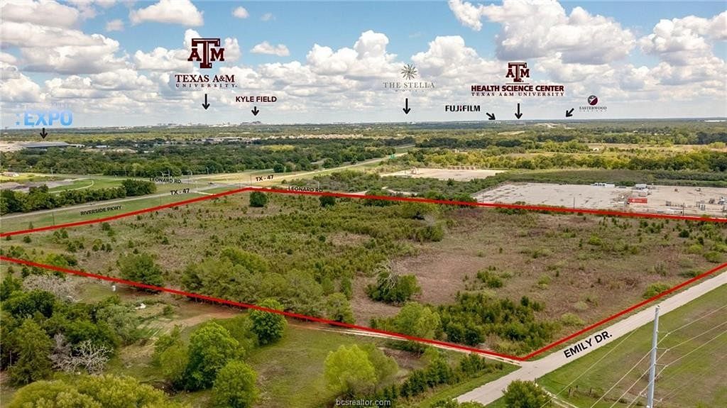 18.9 Acres of Commercial Land for Sale in Bryan, Texas