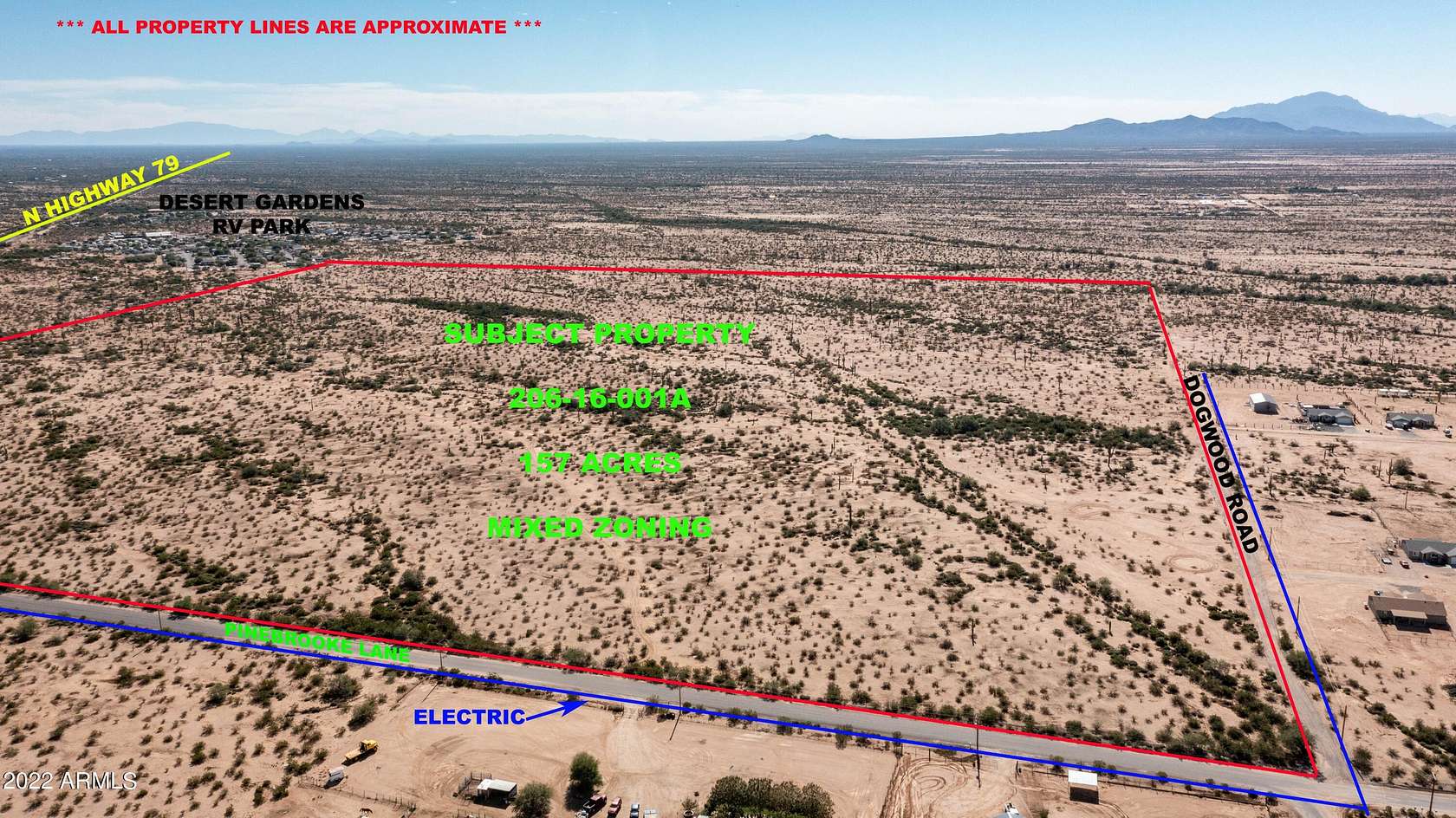 156.49 Acres of Land for Sale in Florence, Arizona