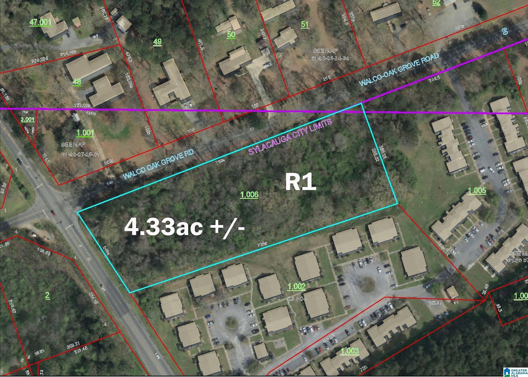 4.3 Acres of Land for Sale in Sylacauga, Alabama
