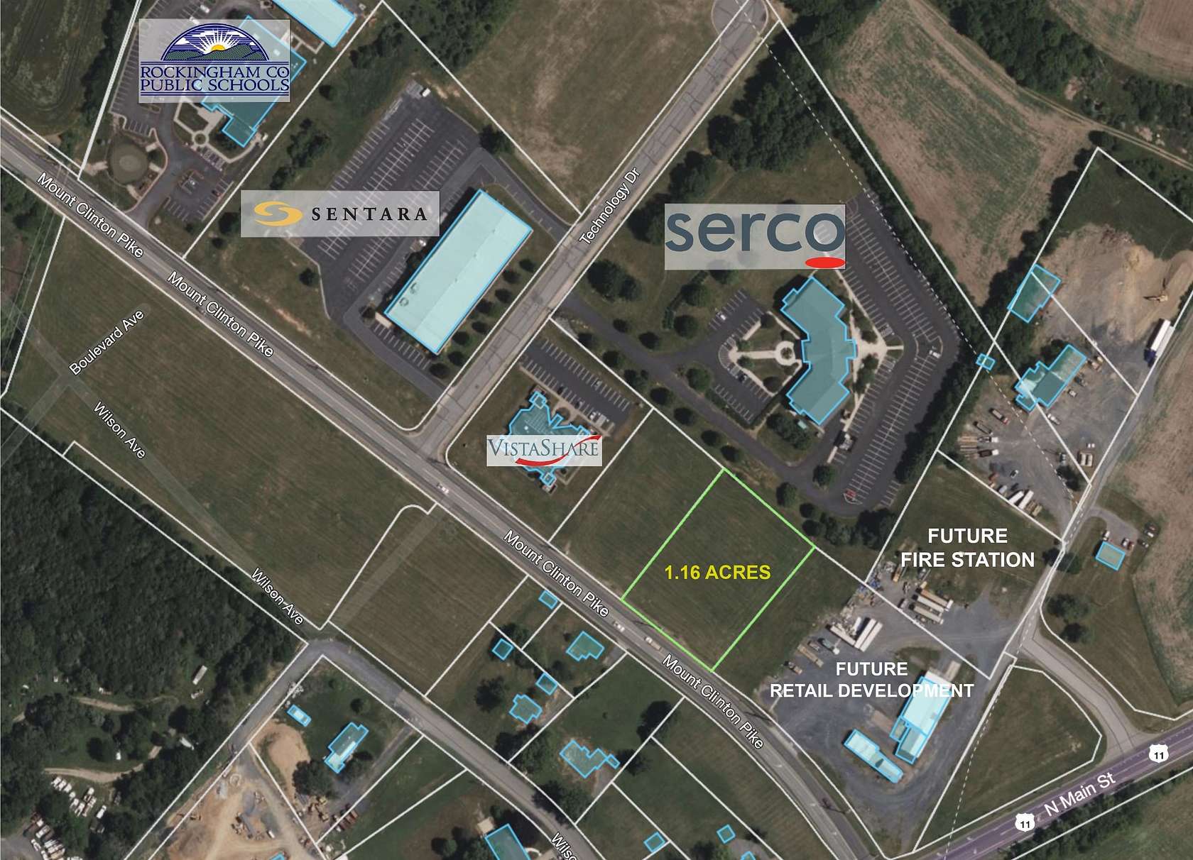 1.16 Acres of Commercial Land for Sale in Harrisonburg, Virginia